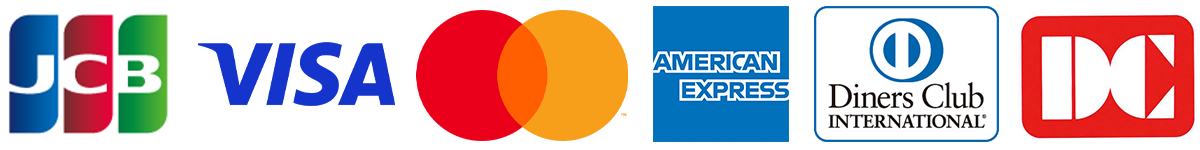 JCB VISA MasterCard AmericanExpress DinersClub DC